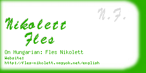 nikolett fles business card